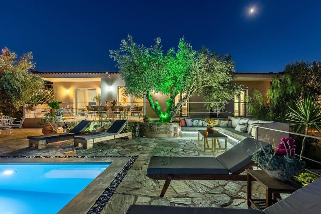 Skopelos Blue Heaven Pool Villa In Olive Grove 외부 사진
