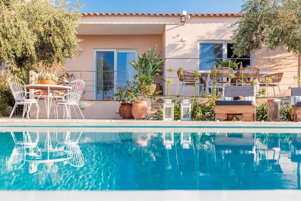 Skopelos Blue Heaven Pool Villa In Olive Grove 외부 사진