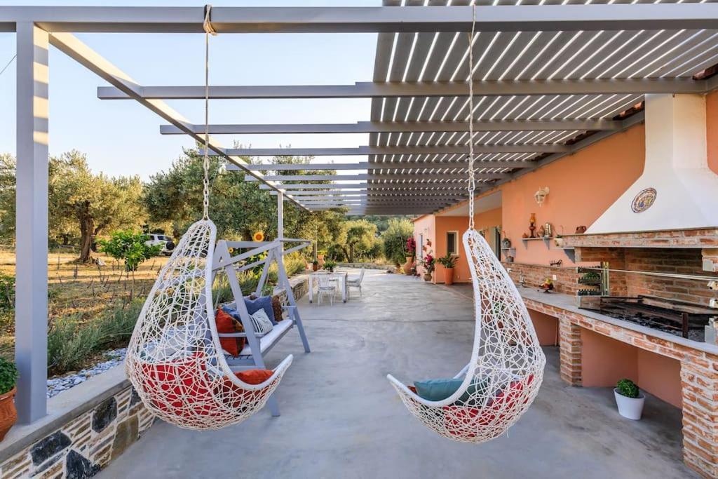 Skopelos Blue Heaven Pool Villa In Olive Grove 외부 사진